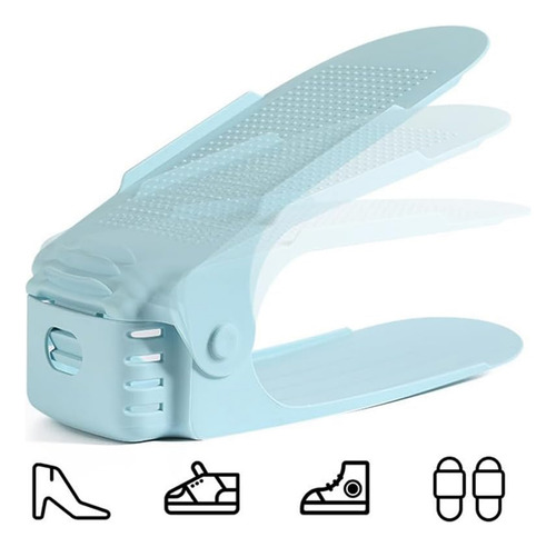 Organizador De Zapatos Ajustable De Doble Nivel Compacto Que