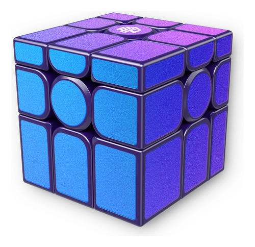 Cubo Mágico Magnético Gan Mirror M 3x3 Roxo 3x3x3 Profissão