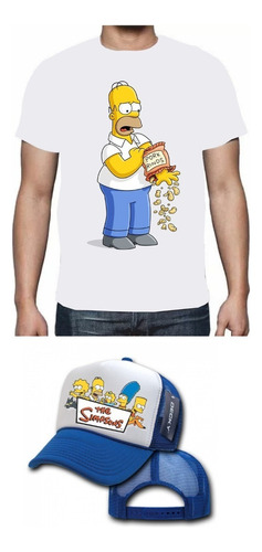 The Simpson Homero Combo Gorra + Camiseta