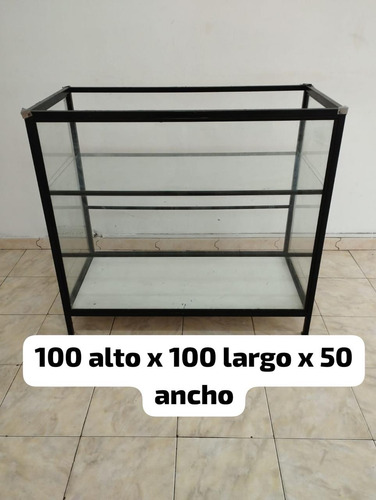 Mostradores Vidriados Para Comercio Usados 6 Unidades Muy Bu Negro (Usado)