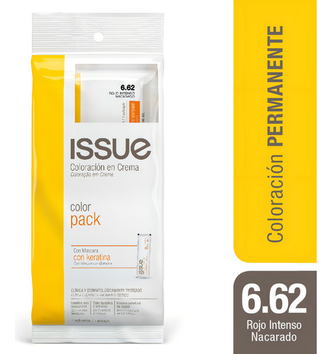 Issue Color Pack Máscara Keratina 6.62 Rojo Intenso Nacarado