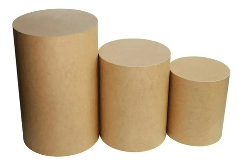 Imagem 1 de 3 de Trio 3 Mesa Cilindro Mdf Festa Mini Table Pmg Promoção 80cm