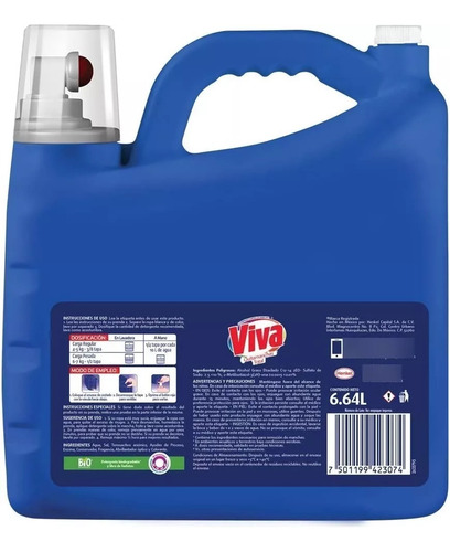 Viva Quitamanchas Total Regular, Detergente Líquido 6.64 L