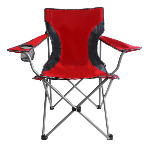 Silla Sillón Camping Plegable Director Reforzado Ct Color Rojo