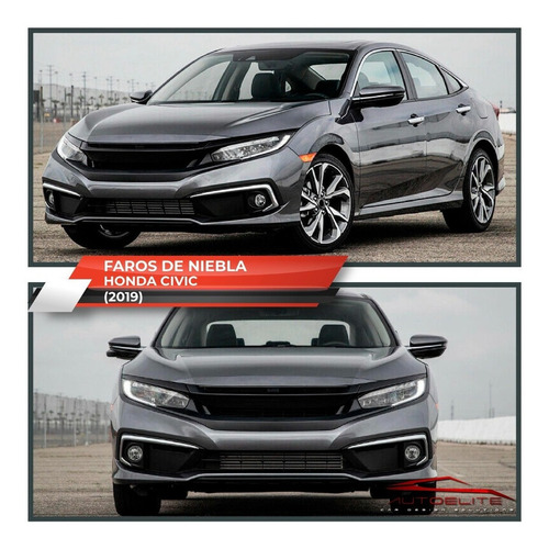 Imagen 8 de 9 de Kit Faros Niebla Honda Civic 2019 2020 2021 Biseles Y Switch