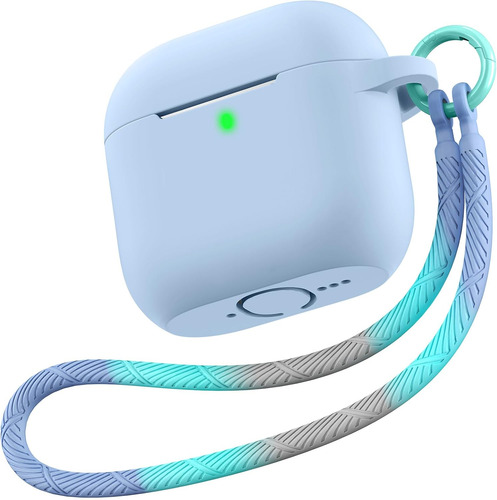 Funda De Silicona Suave Para AirPods 4 Con Cordón