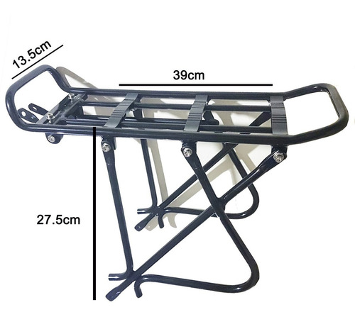 Portapaquete Aluminio Negro - Plegables Rodado 20