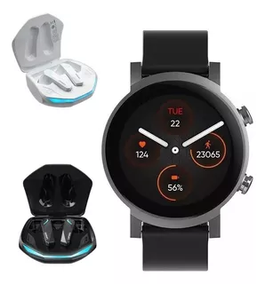 Kit Ticwatch E3 Pagamento Nfc Wear Os Snapdragon Gps+gm2 Pro