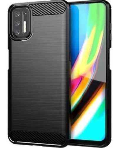 Funda Fibra De Carbono Para Motorola G9 Plus + Vidrio Templa