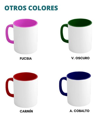 Taza Personalizada Aries Modelo Interior Y Asa De Color