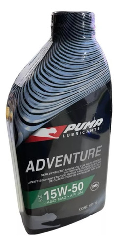 Aceite Semi Sintético Puma Adventure 15w50 Motos