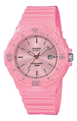 Reloj pulsera Casio LRW-200 con correa de resina color rosa