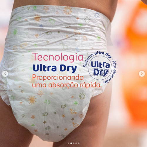 Kit C2 Fralda Pacote Hiper Tam P Ultrasec Personalidade