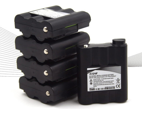 Paquete De 5 Baterías Recargables Batt5r Avp7 De 6v Para