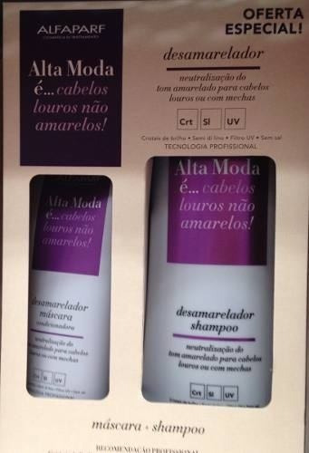 Alta Moda Kit Desamarelador Shampoo + Máscara Alfaparf