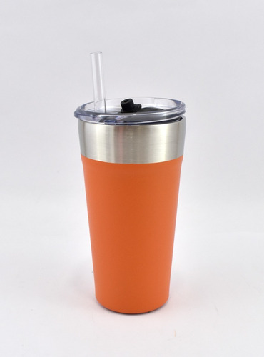 Vaso Térmico De 500 Ml Con Popote - Termo Acero Inoxidable