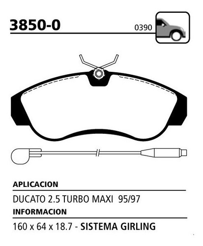 Juego Pastillas De Freno Boxer Bus/van/flatbed-chassis