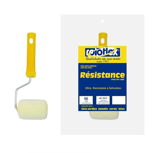 Rolo Resistence 9cm C/ Capa - Espuma Pol.roloflex - Kit C/6