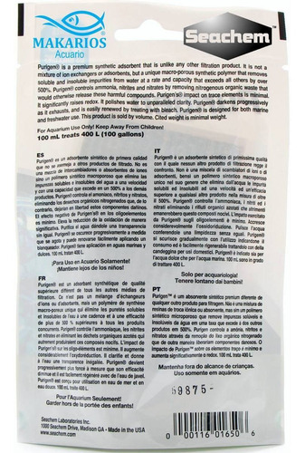 Imagen 3 de 6 de Seachem Purigen 100 Ml Filtración Acuario Material Filtrante