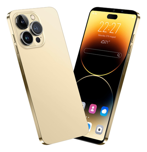 Smartphone Android Barato I14 Promax 6.7 8gb+256gb Oro