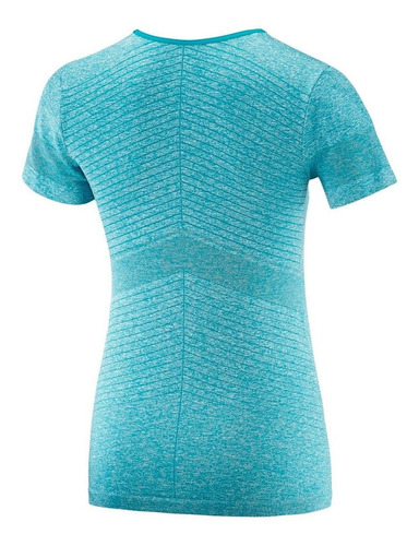 Remera Salomon Elevate Seamless Mujer Celeste