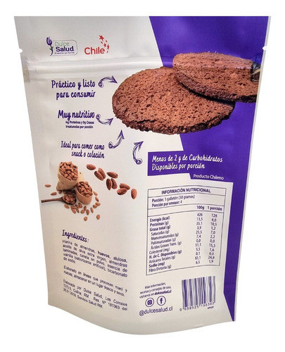 Imagen 2 de 6 de Galletón Keto De Almendras - Marca Dulce Salud