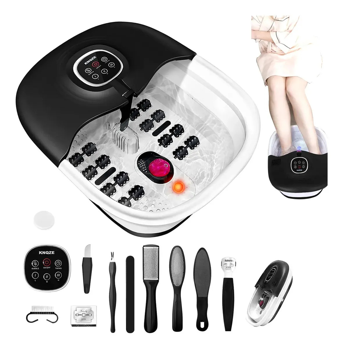 Hidromassageador Para Os Pes Multilaser Foot Spa Knqze Cor Preto