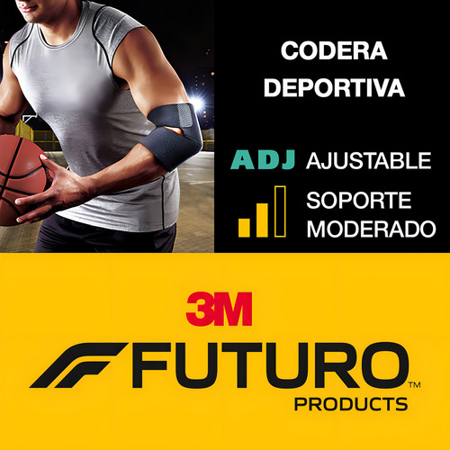 3m Futuro Codera Ajustable Sport Color Negro Talla Unitalla