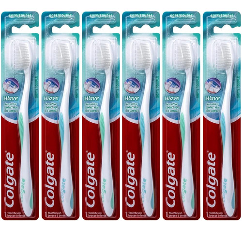 Cepillo De Dientes Colgate Wave Sensitive, Compacto, Suave (