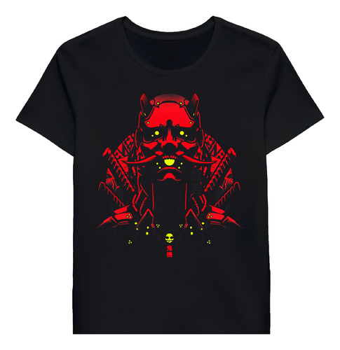 Remera Japanese Demon Mecha Hannya Dark Version 73585288