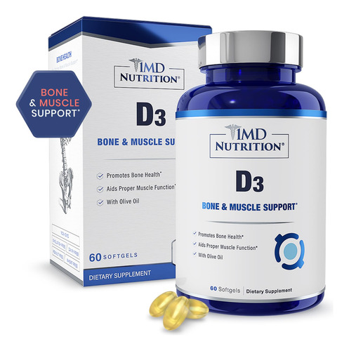 1md Nutrition Vitamina D3 5000 Ui Cápsulas Blandas