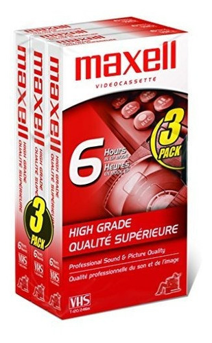 Cinta Vhs Maxell High Grade, 3 Unidades