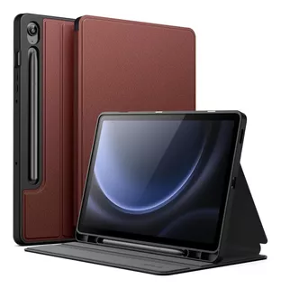 Funda Jetech Para Samsung Galaxy Tab S9 Fe 10.9 Vino Marron