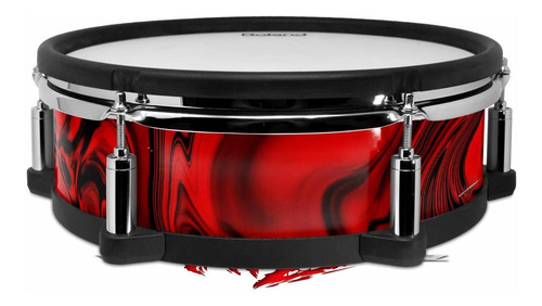 Envoltura Para Tambor Roland Pd-128 Metal Liquido Rojo