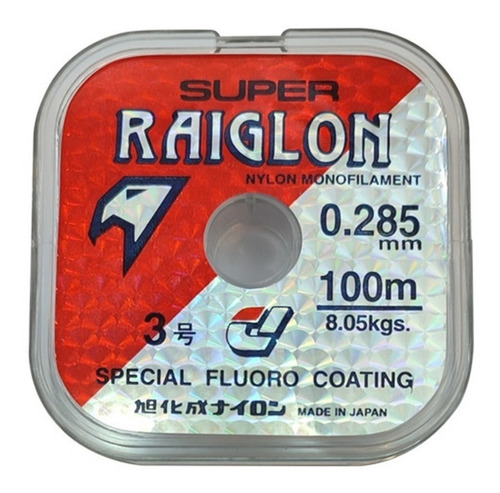 Nylon Super Raiglon Fluoro 0.285mm 8.05kg X 100m Pesca Fly