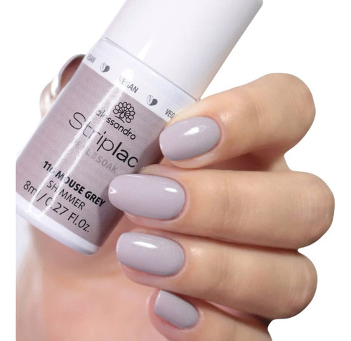 Alessandro Striplac Peel Or Soak Shimmer - 116 Mouse Grey Fo