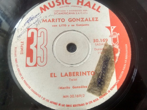 Vinilo  Single De - Marito Gonzalez - El Laberinto ( F74