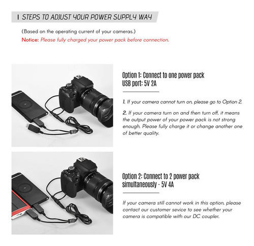 Adaptador De Corriente Dum Usb Con Acoplador Dc Andoer Lp-e8