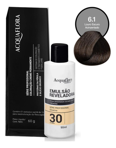 Coloração Acquaflora 6.1 60g + Água Ox 30 Volumes 90ml