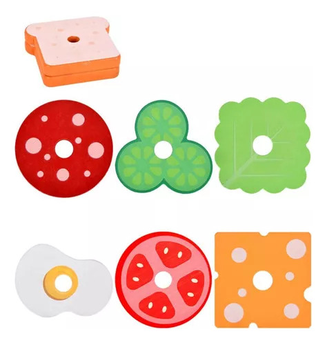 Juguete De Comida Montessori Hamburger Kitchen