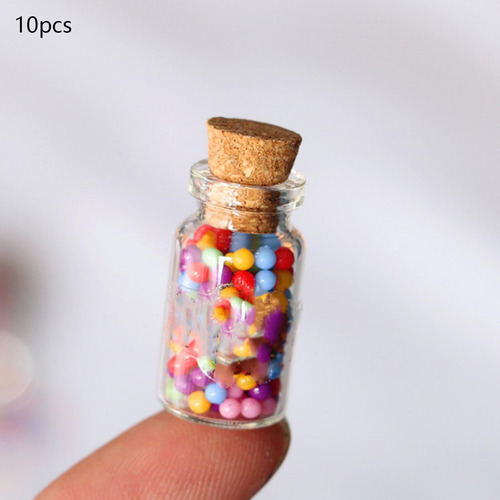 Frascos De Vidrio En Miniatura Para Casa De Macarrón