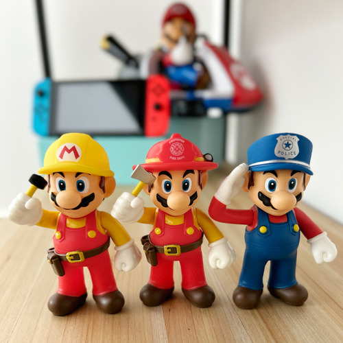 Figura De Mario Bros Constructor, 10cm, Pvc, C/u