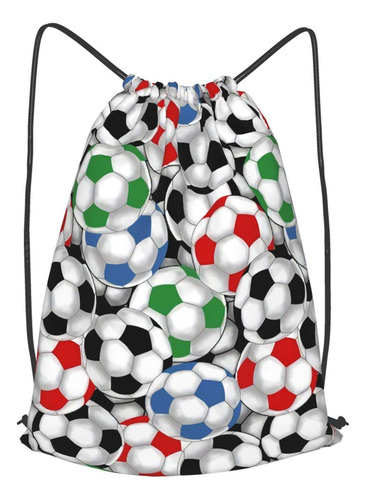 Antcreptson Balon Futbol Cordon Bolsa Reversibl Mochila Para