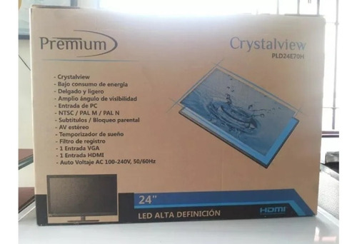 Imagen 3 de 5 de Monitor Led 24' Premium Tv Crystalview Hdmi 1080p Vga Usb