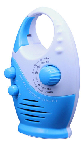 Radio De Ducha Portátil Am Fm Ipx4 Manija Impermeable