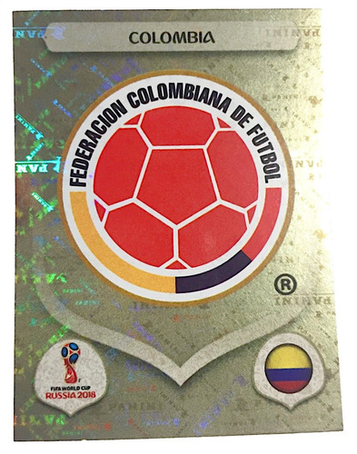 Figurinha 632 Colombia  Escudo Copa 2018 Cromada