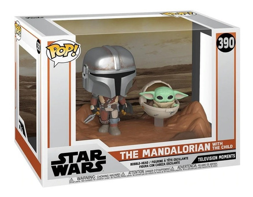 Funko Pop Mandalorian With Child Baby Yoda 390