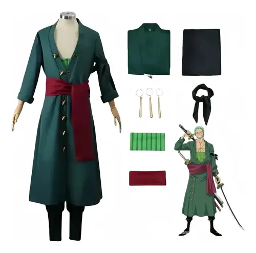 Pieceninos Roronoa Zoro Anime Cosplay Terno Completo . | MercadoLivre