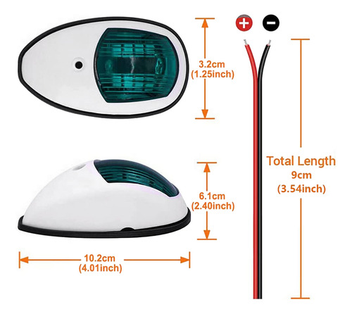Luz De Navegación Led V4, Luz Lateral Para Barco, Señal De L