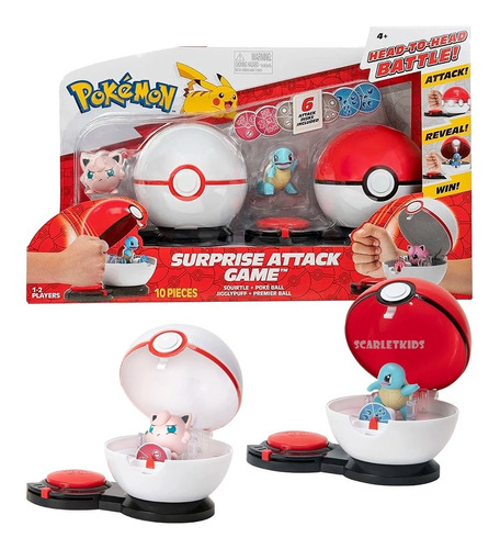 Pokemon Pokebola Juego Ataque Sorpresa Figuras Scarlet Kids